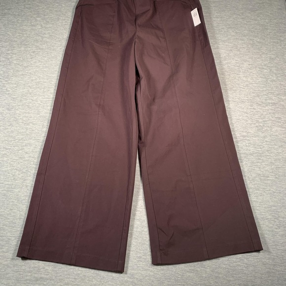 Old Navy Pants Womens XL Burgundy High-Rise Pixie Wide-Leg Comfort Waist Stretch - Picture 3 of 14